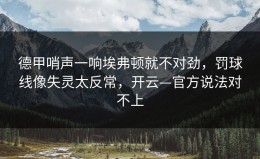 德甲哨声一响埃弗顿就不对劲，罚球线像失灵太反常，开云—官方说法对不上