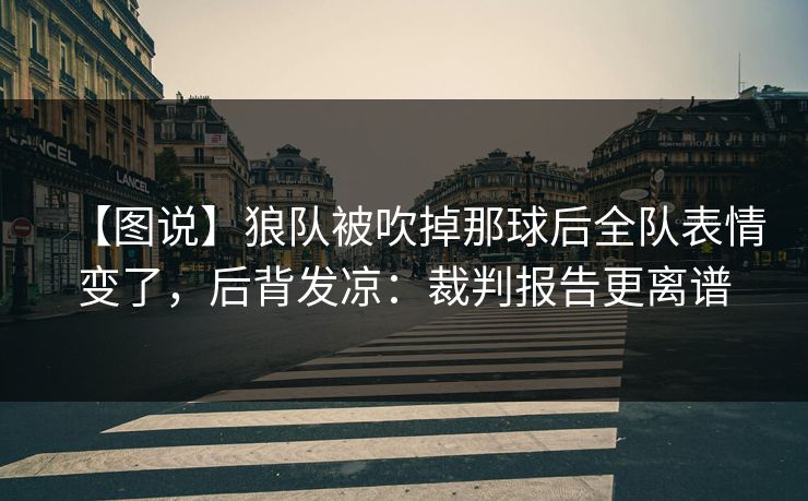 【图说】狼队被吹掉那球后全队表情变了，后背发凉：裁判报告更离谱